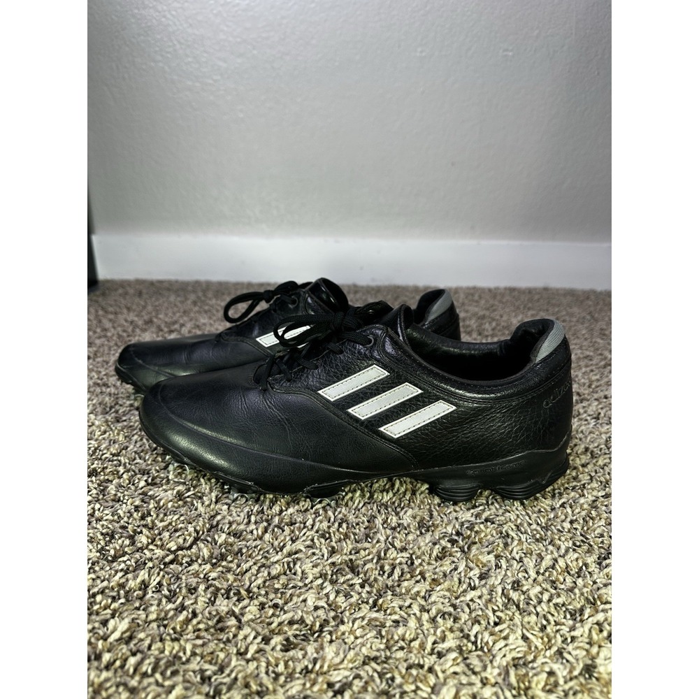 Adidas Adizero Tour Men's Size 10.5 Black‎ Leather Lace Up Golf Shoes Cleats